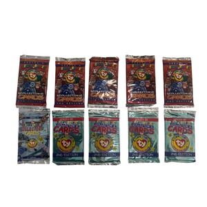 10 Pack Lot Ty Beanie Babies Collector's Cards Series 2 3 4 Sealed Vintage 1999